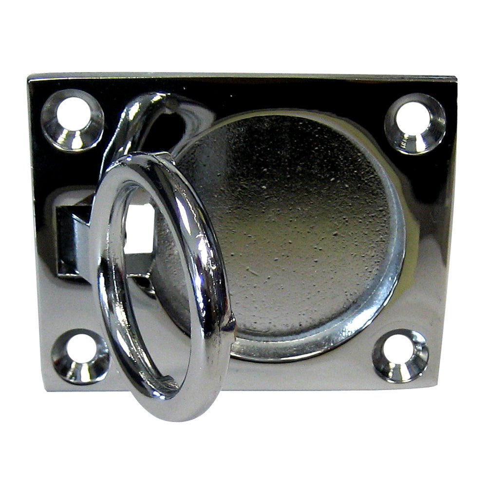 Whitecap Flush Pull Ring - CP/Brass - 2" x 2 - 1/2" - Get Tight Gear