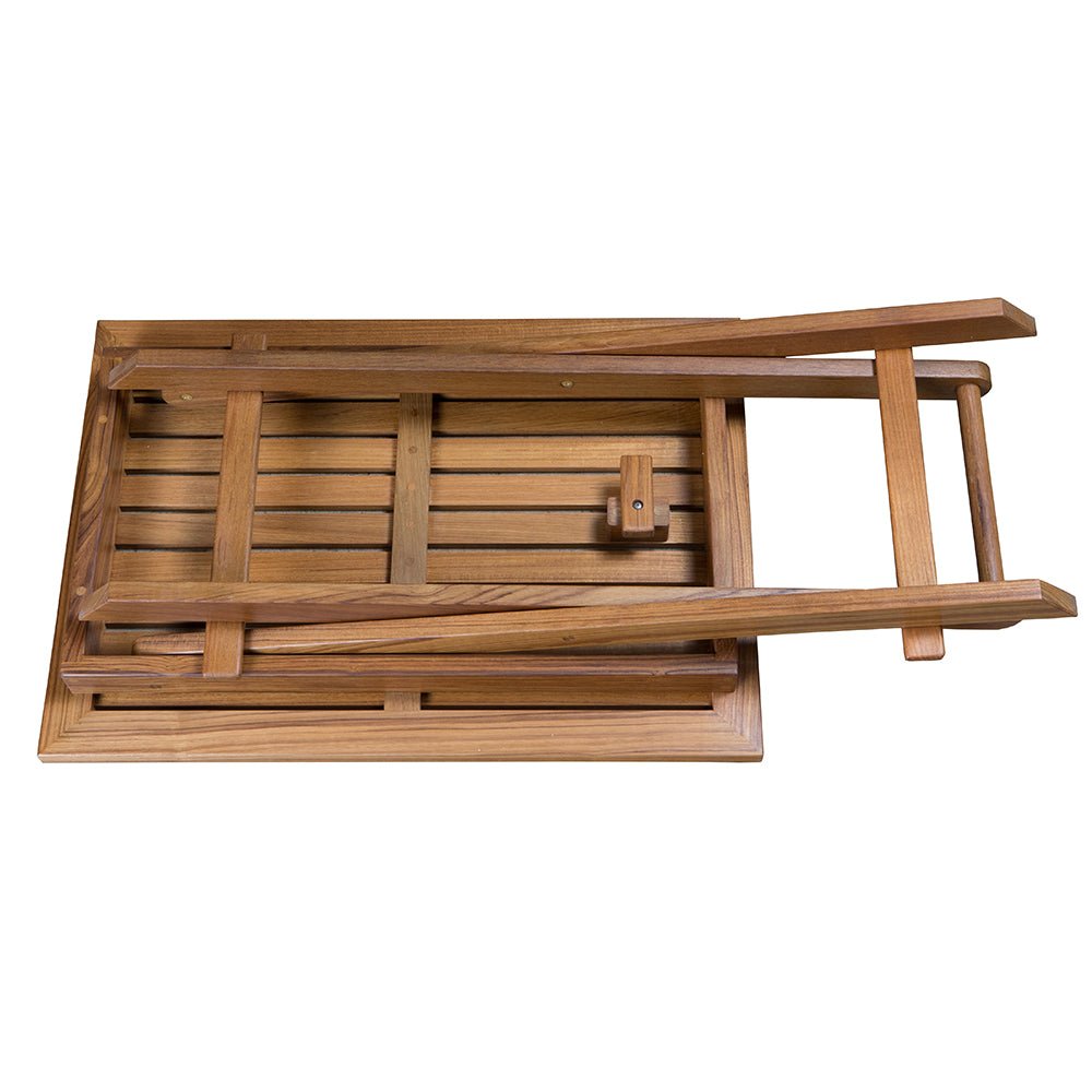 Whitecap Folding Slat Table - Teak - Get Tight Gear