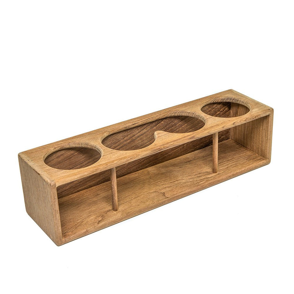 Whitecap Four Drink/Binocular Rack - Teak - Get Tight Gear