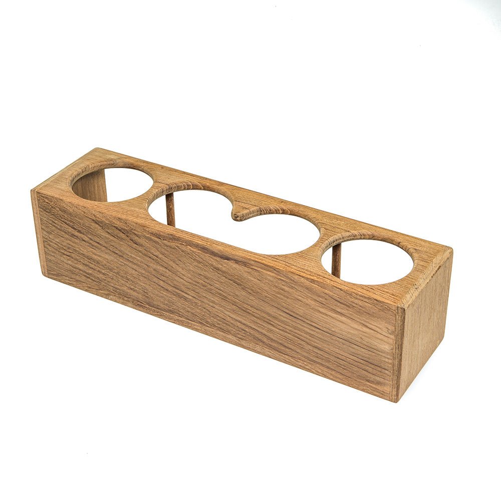 Whitecap Four Drink/Binocular Rack - Teak - Get Tight Gear