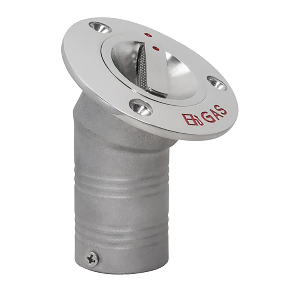 Whitecap Gas Deck Fill w/Vent - 30 Degree Angle - Fits 1 - 1/2" Hose - Get Tight Gear
