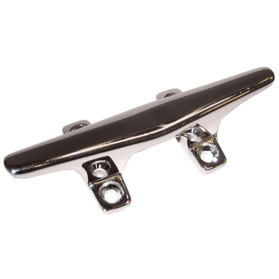 Whitecap Hollow Base 6" Chrome Plated Zamac Cleat - Freshwater Use Only - Get Tight Gear