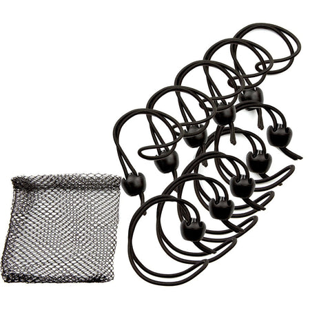 Whitecap Jaw Bungee - 12" Elastic Cord w/1" Jaw Ball - 10 - Pack - Get Tight Gear