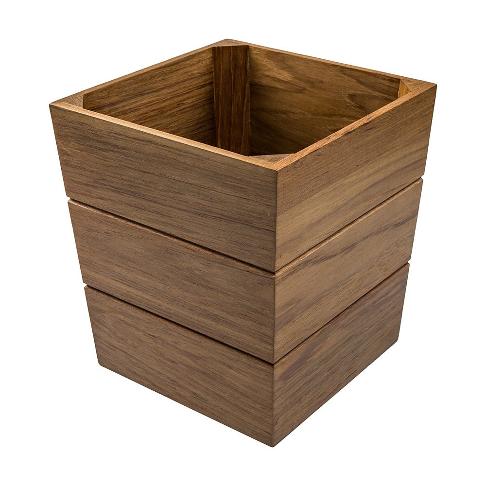 Whitecap Large Waste Basket - Teak - Get Tight Gear