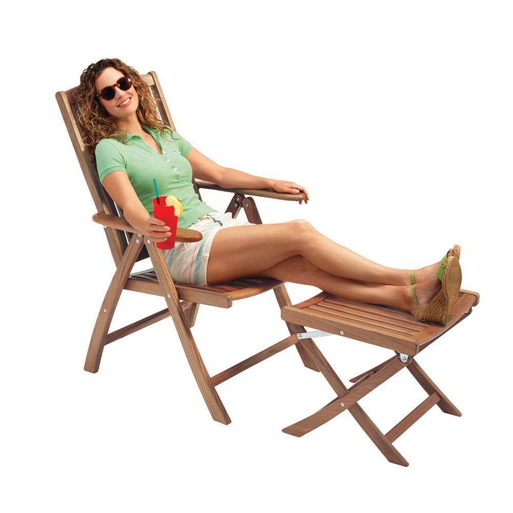 Whitecap Matching Foot Stool - Teak - Get Tight Gear