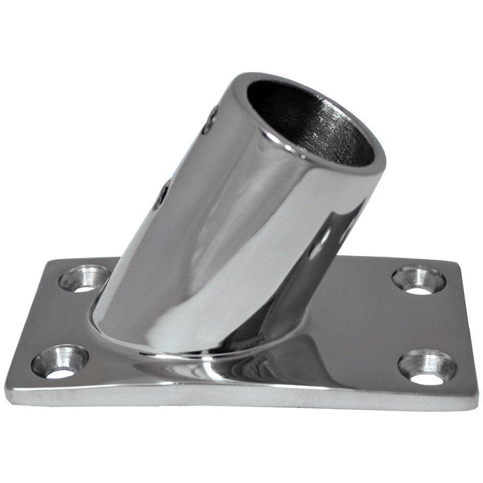 Whitecap " O.D. 60 Rectangle Base SS Rail Fitting - Get Tight Gear