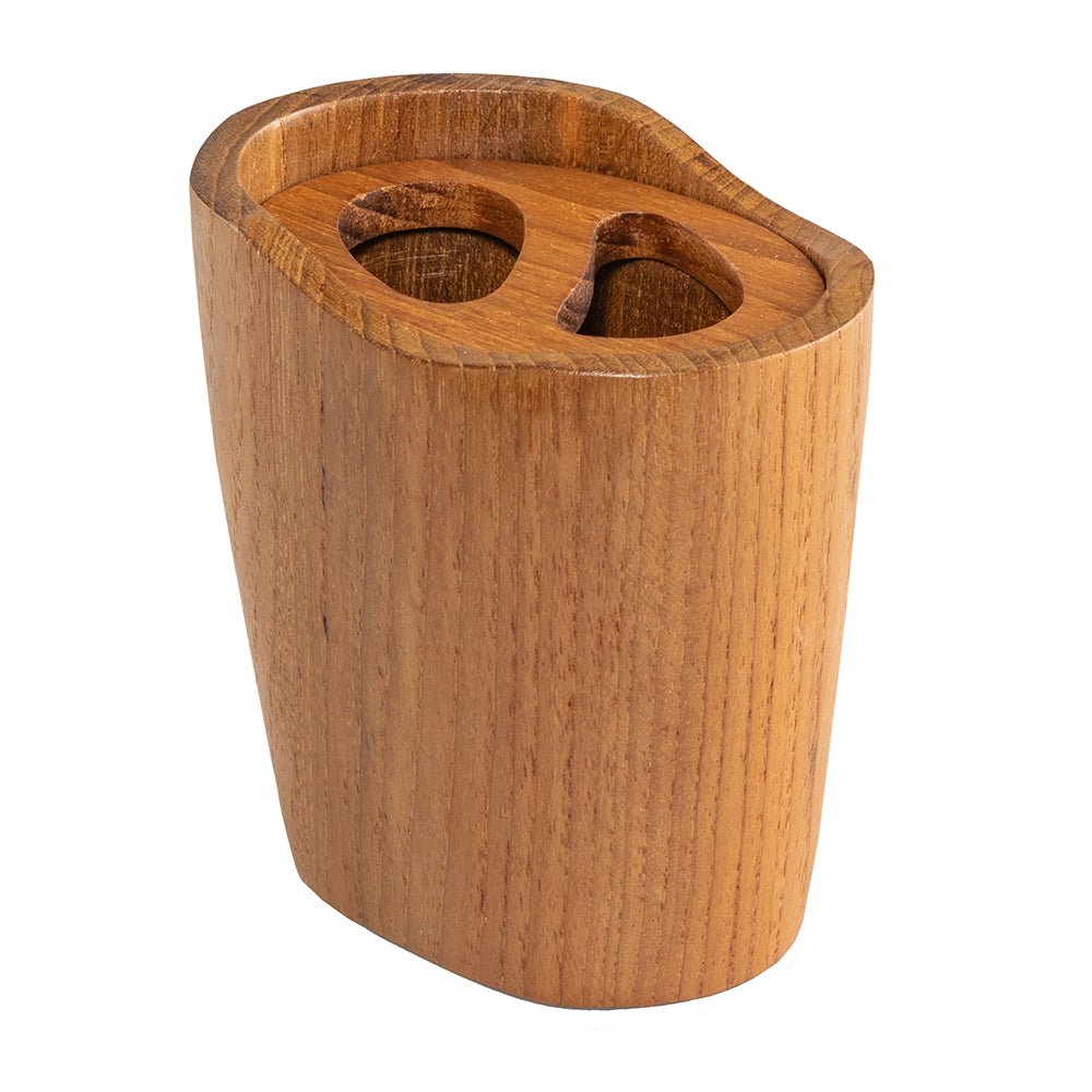 Whitecap Oval Toothbrush Holder (Oiled) - Teak - Get Tight Gear