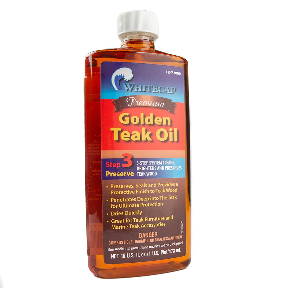 Whitecap Premium Golden Teak Oil - 16oz - Get Tight Gear