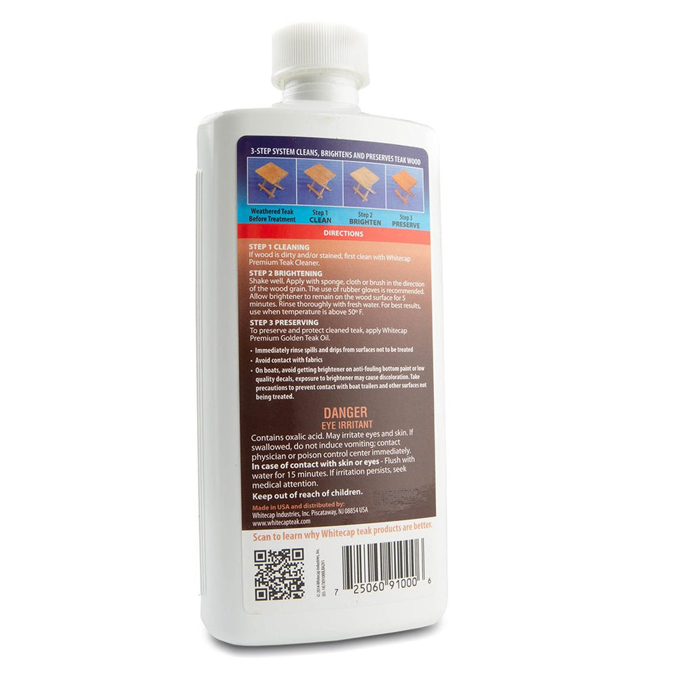 Whitecap Premium Teak Brightener - 16oz - Get Tight Gear