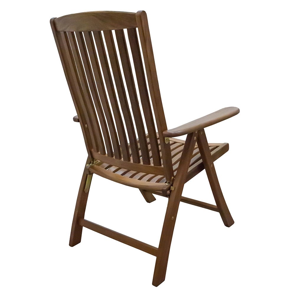 Whitecap Reclining Arm Chair - Teak - Get Tight Gear
