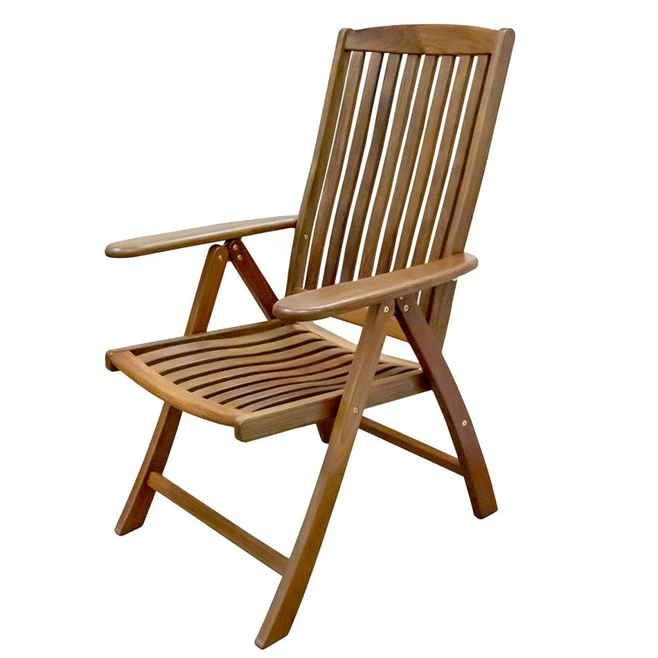 Whitecap Reclining Arm Chair - Teak - Get Tight Gear