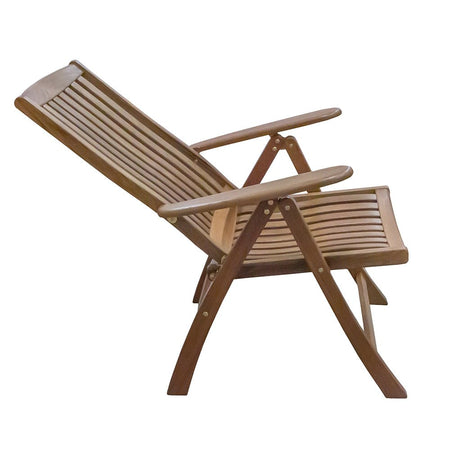 Whitecap Reclining Arm Chair - Teak - Get Tight Gear