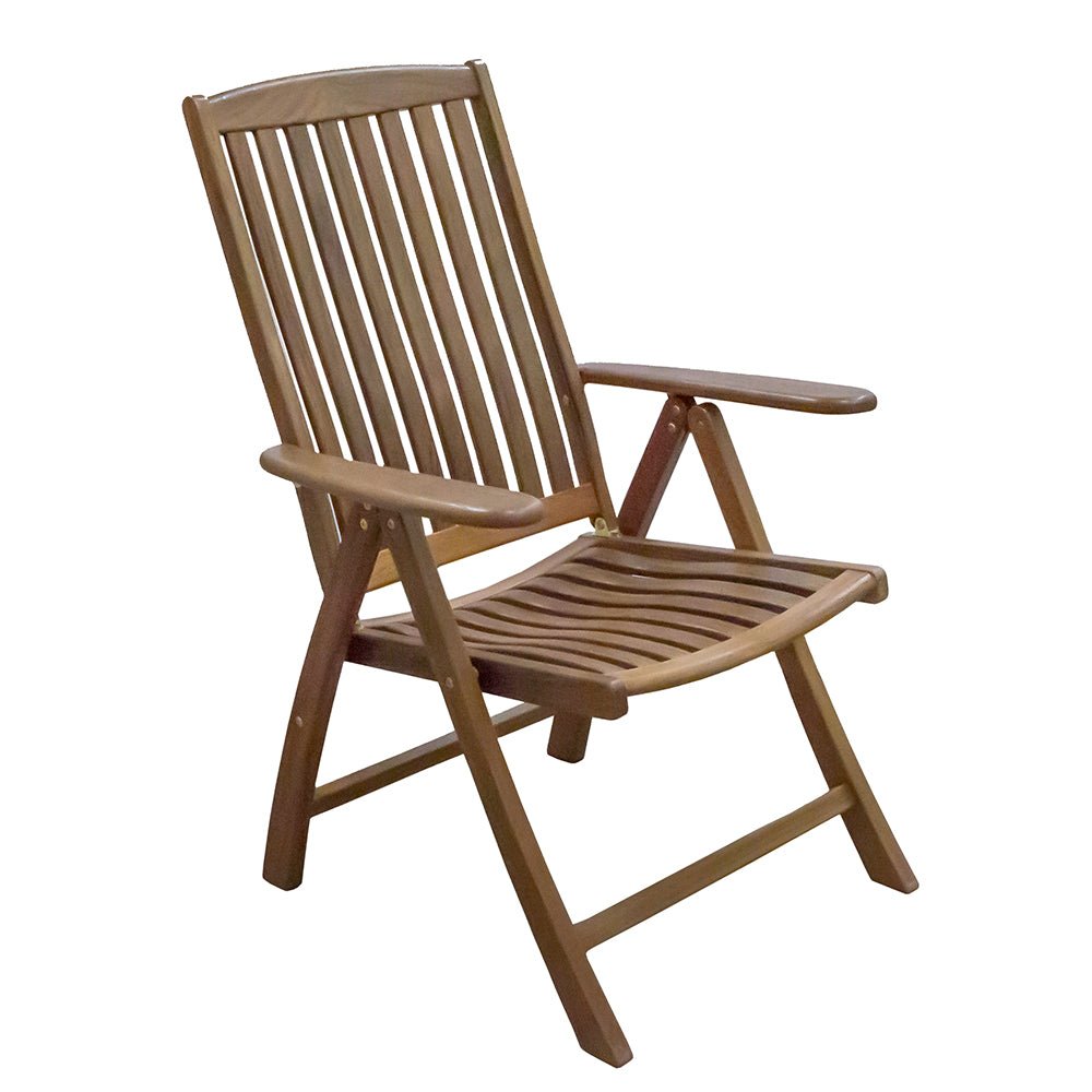 Whitecap Reclining Arm Chair - Teak - Get Tight Gear