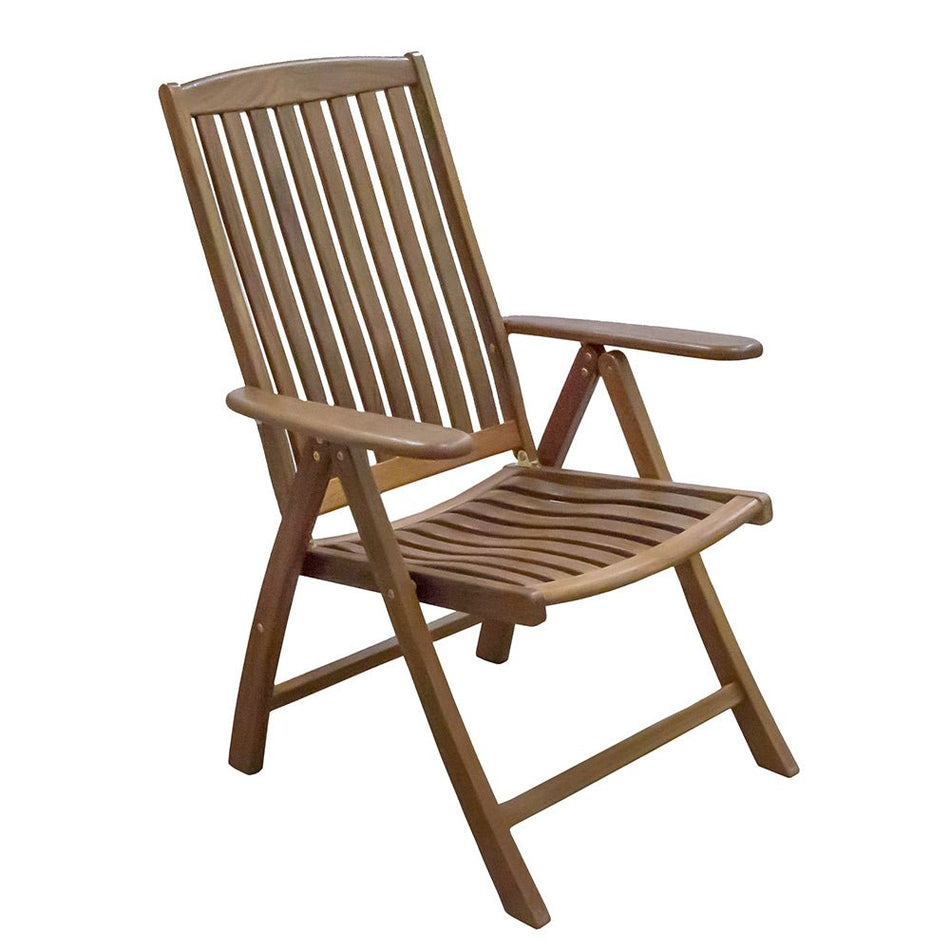 Whitecap Reclining Arm Chair - Teak - Get Tight Gear