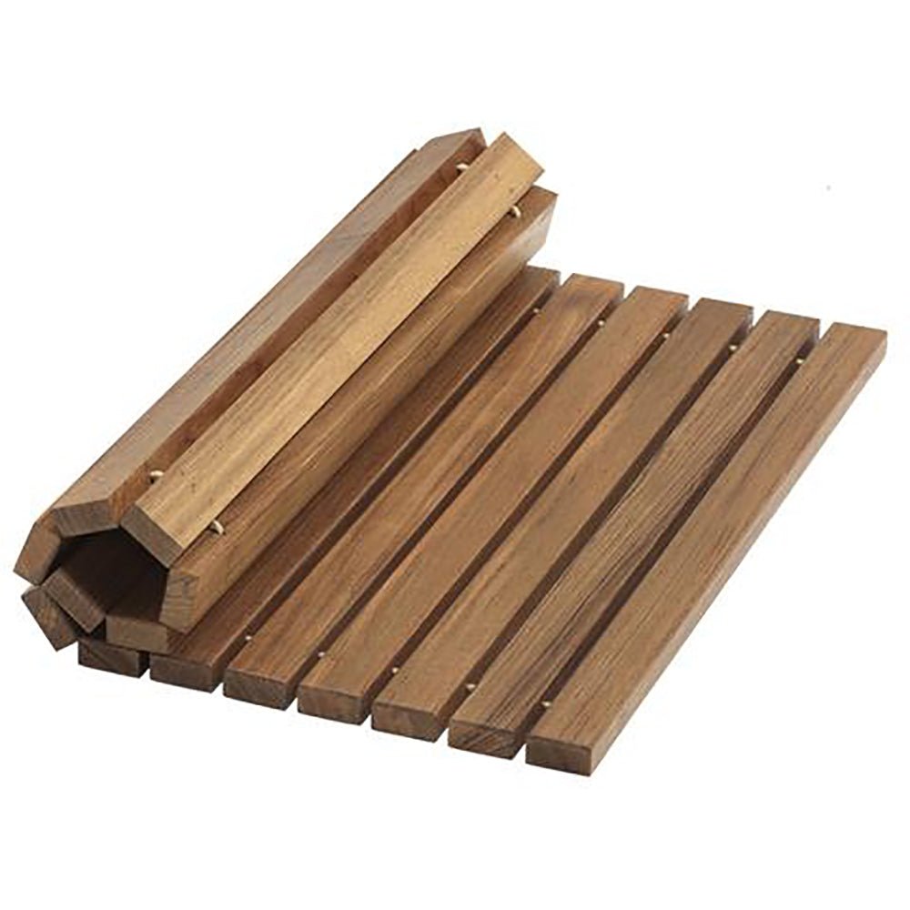 Whitecap Roll - Up Shower Mat - Teak - Get Tight Gear