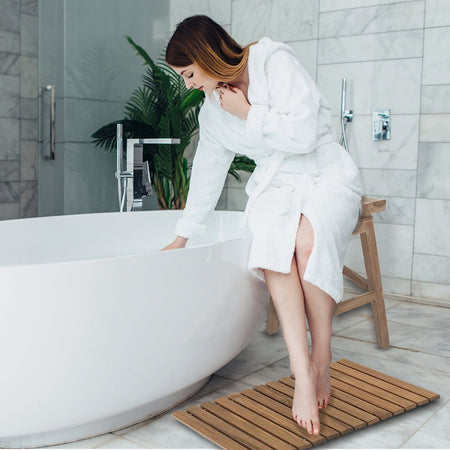 Whitecap Roll - Up Shower Mat - Teak - Get Tight Gear