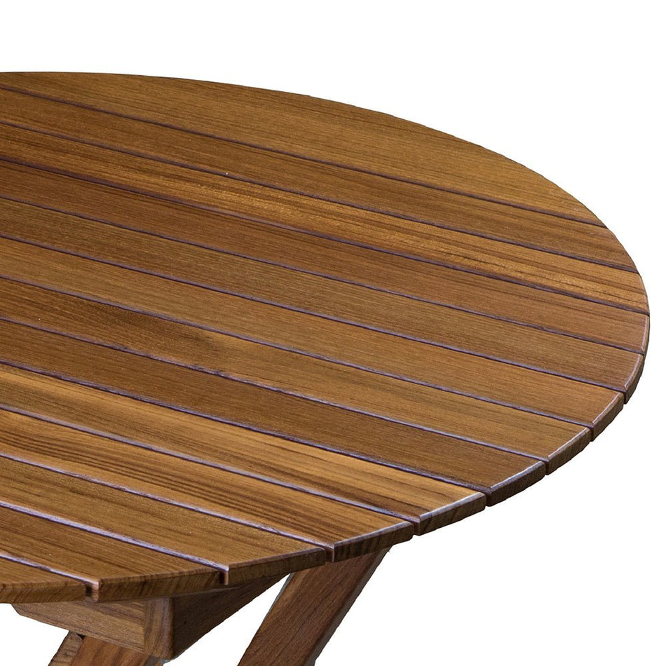 Whitecap Round Slat Table - Teak - Get Tight Gear