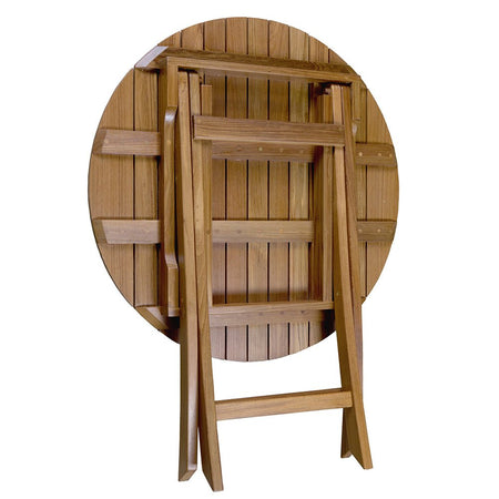 Whitecap Round Slat Table - Teak - Get Tight Gear
