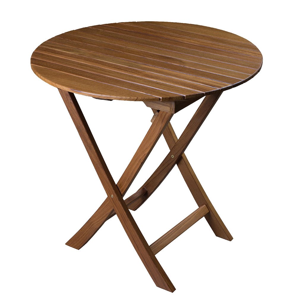 Whitecap Round Slat Table - Teak - Get Tight Gear