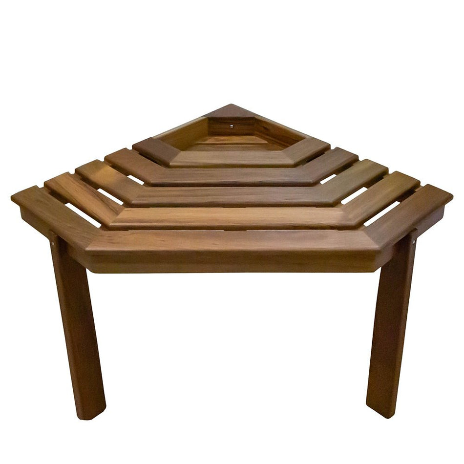 Whitecap Shower/Corner Stool - Teak - Get Tight Gear