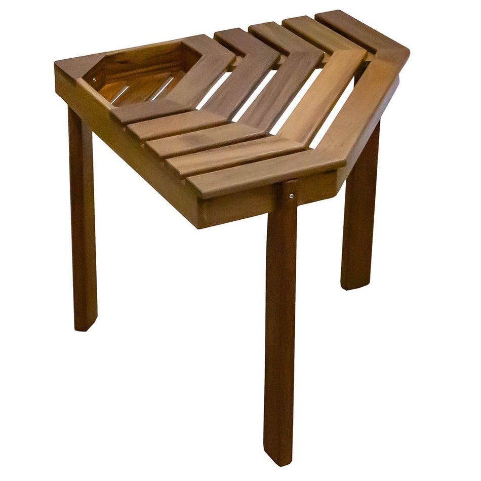 Whitecap Shower/Corner Stool - Teak - Get Tight Gear