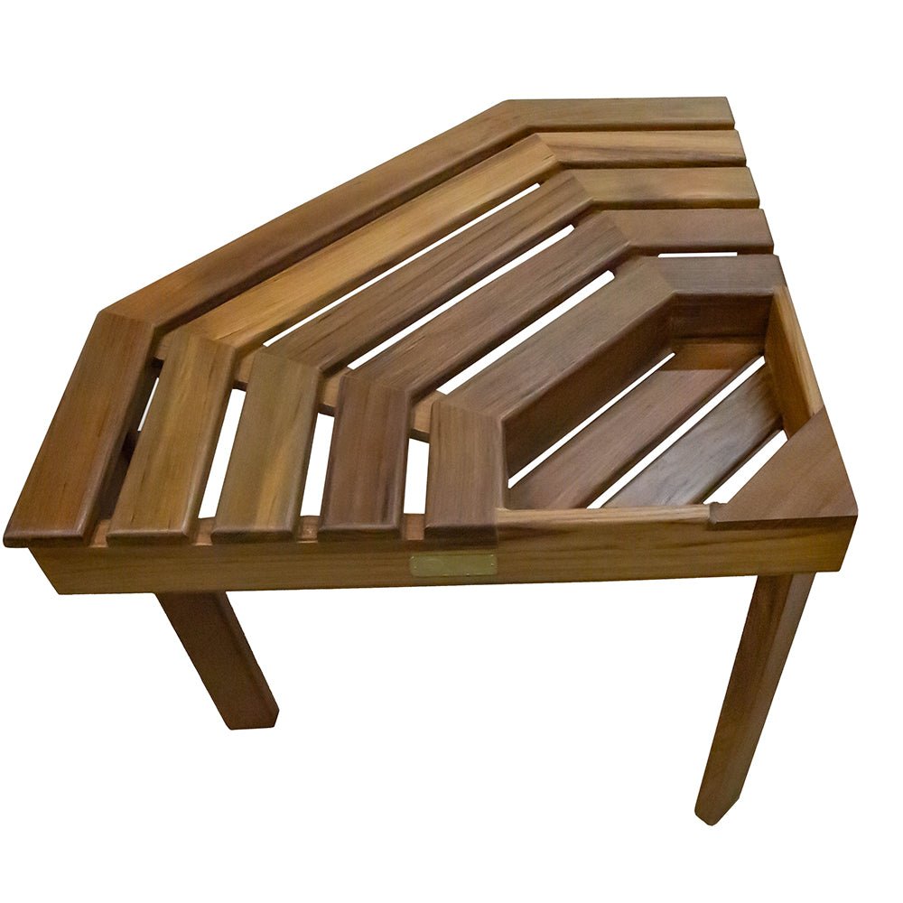Whitecap Shower/Corner Stool - Teak - Get Tight Gear