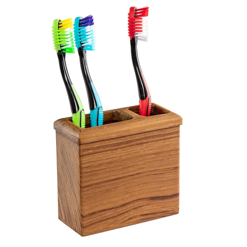 Whitecap Square Toothbrush Holder (Oiled) - Teak - Get Tight Gear