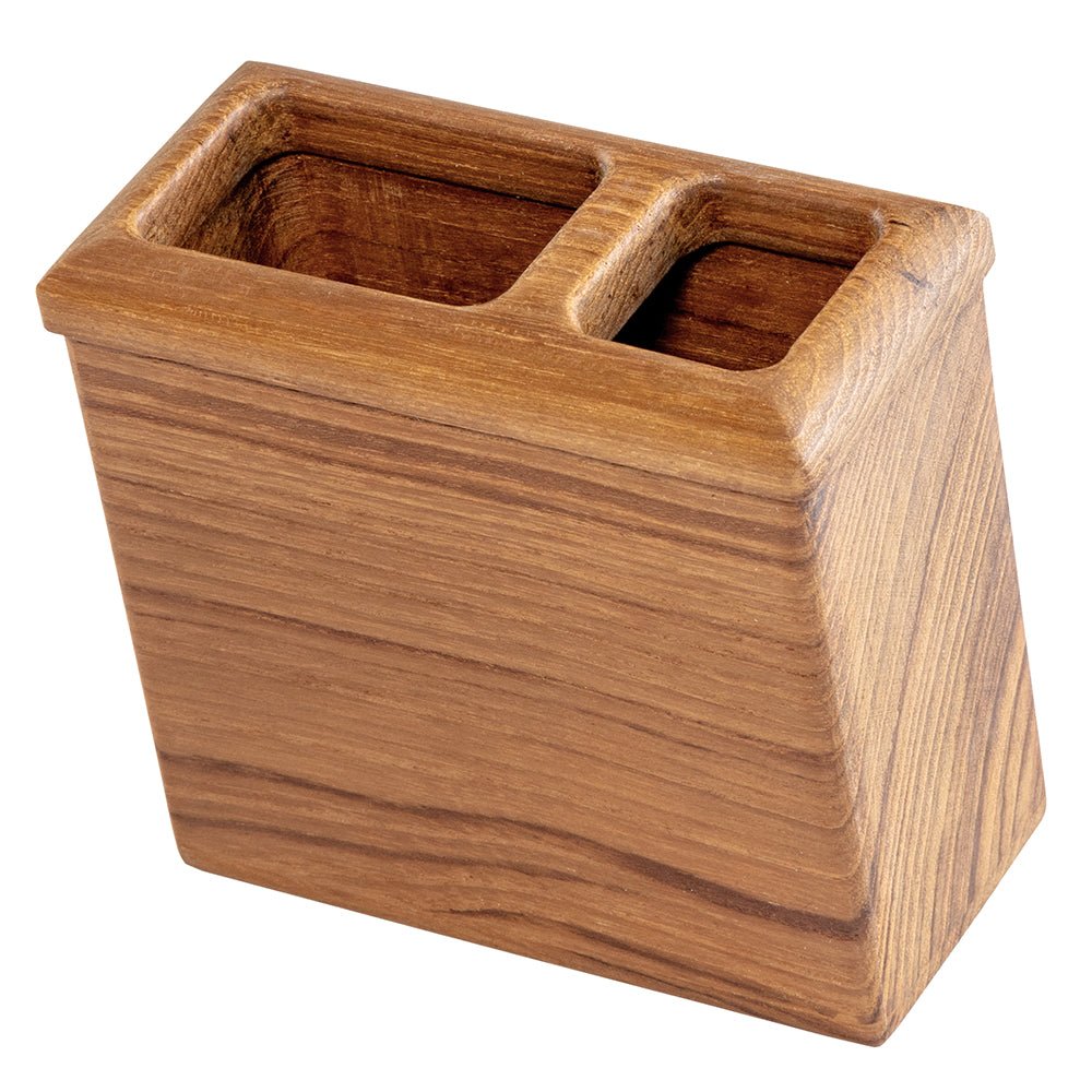 Whitecap Square Toothbrush Holder (Oiled) - Teak - Get Tight Gear