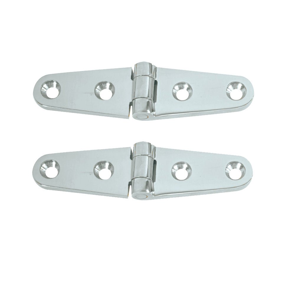 Whitecap Strap Hinge - CP/Brass - 4" x 1" - Pair - Get Tight Gear