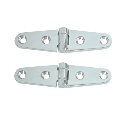 Whitecap Strap Hinge - CP/Brass - 4" x 1" - Pair - Get Tight Gear