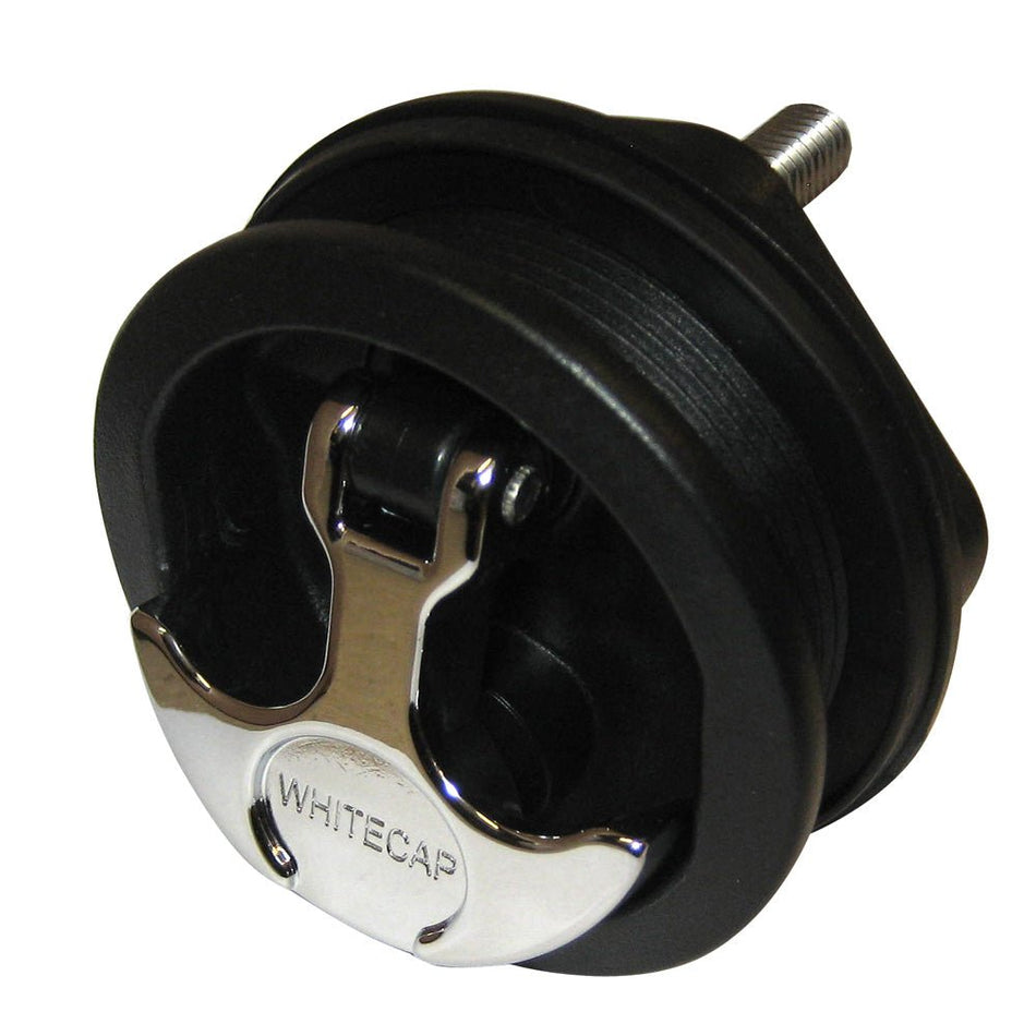 Whitecap T - Handle Latch - Chrome Plated Zamac/Black Nylon - No Lock - Freshwater Use Only - Get Tight Gear