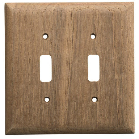Whitecap Teak 2 - Toggle Switch/Receptacle Cover Plate - Get Tight Gear
