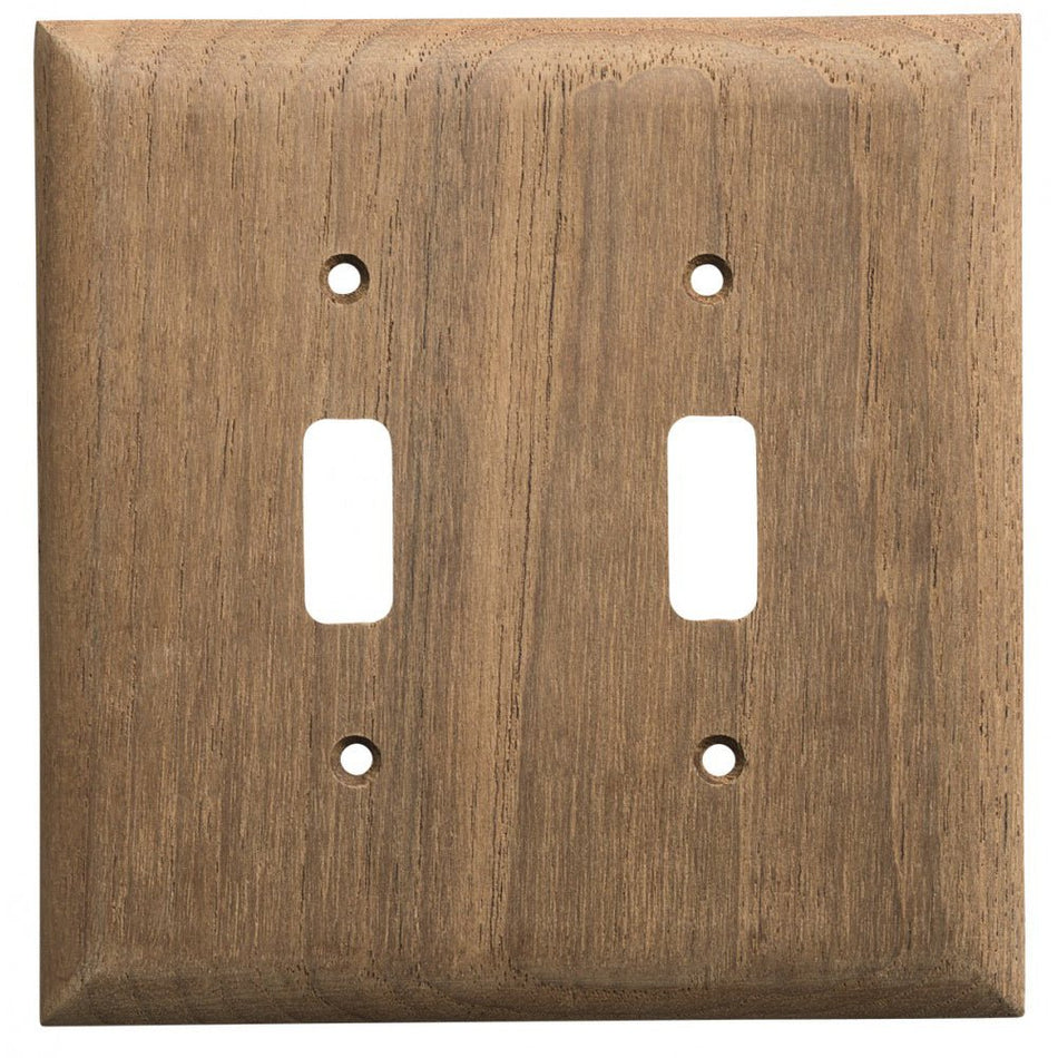 Whitecap Teak 2 - Toggle Switch/Receptacle Cover Plate - Get Tight Gear