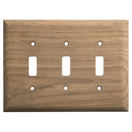 Whitecap Teak 3 - Toggle Switch/Receptacle Cover Plate - Get Tight Gear