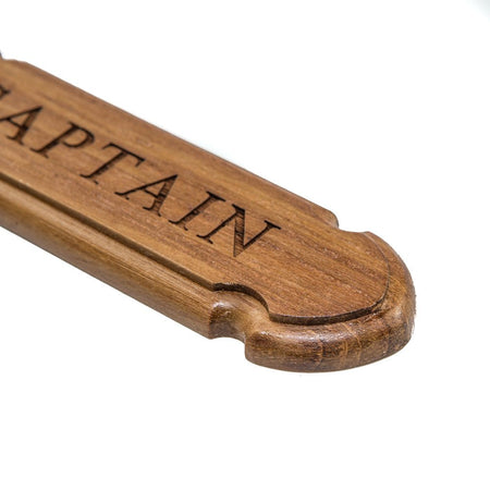 Whitecap Teak "CAPTAIN" Name Plate - Get Tight Gear