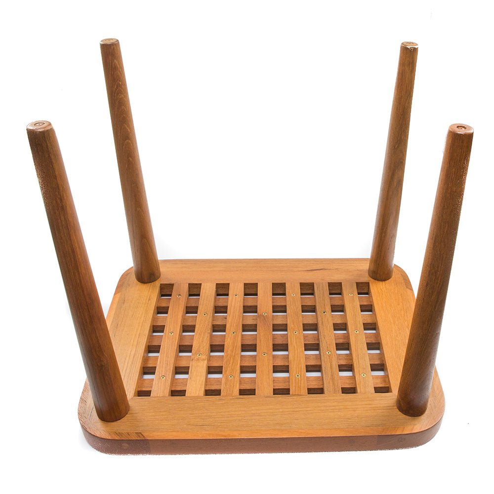 Whitecap Teak Cockpit Grate End Table - Get Tight Gear