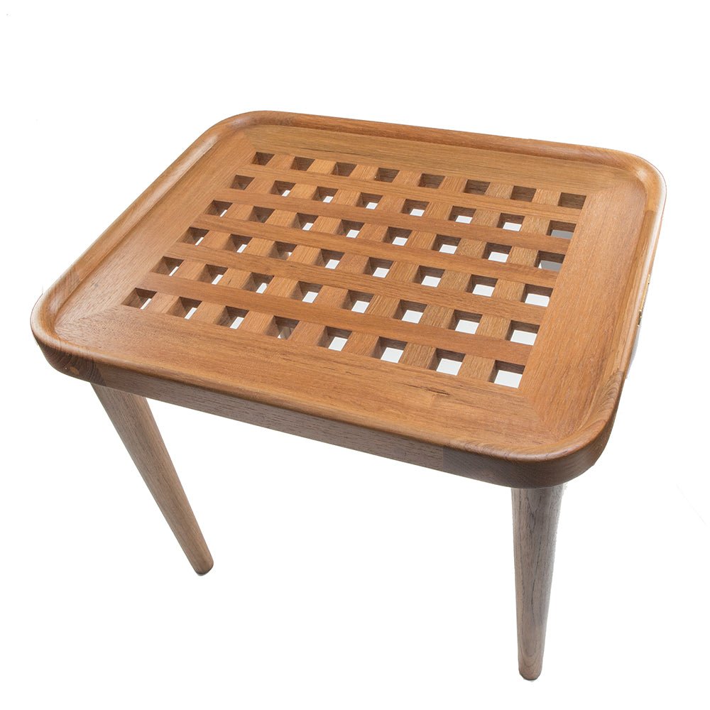 Whitecap Teak Cockpit Grate End Table - Get Tight Gear
