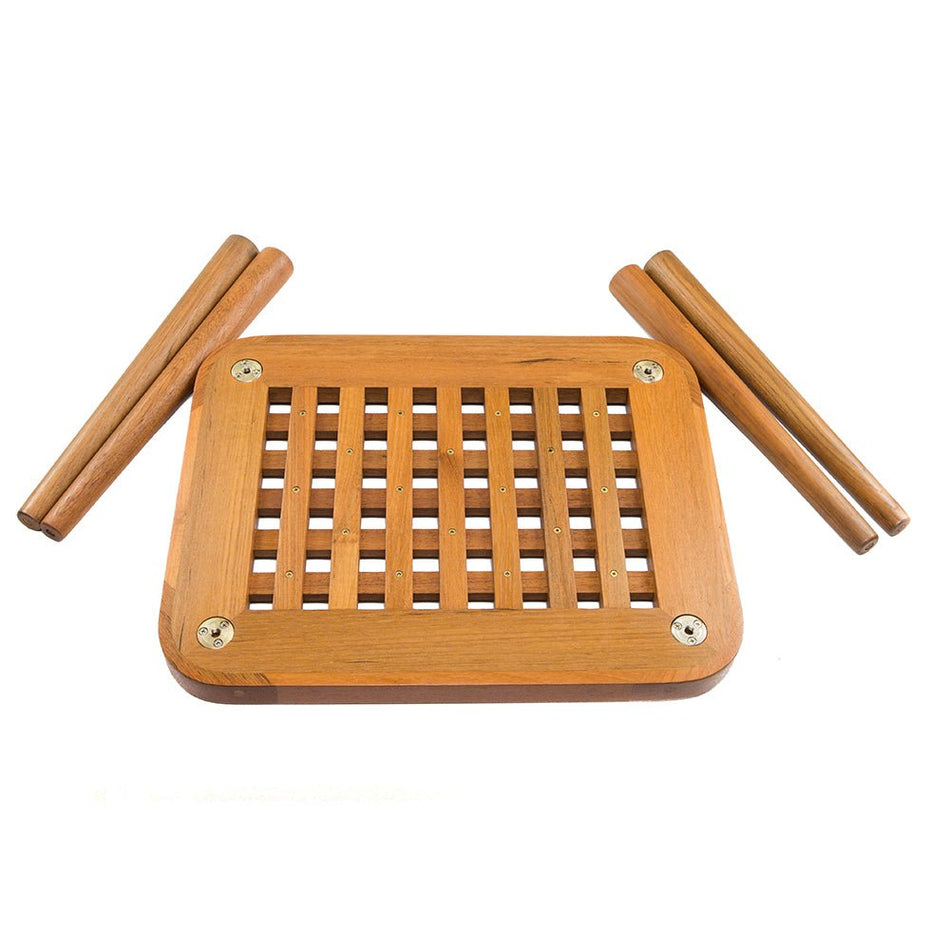 Whitecap Teak Cockpit Grate End Table - Get Tight Gear