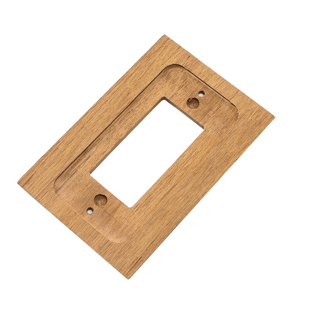 Whitecap Teak Ground Fault Outlet Cover/Receptacle Plate - Get Tight Gear