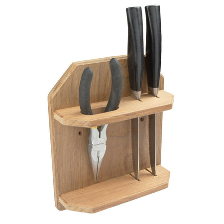 Whitecap Teak Knife & Plier Holder - Get Tight Gear