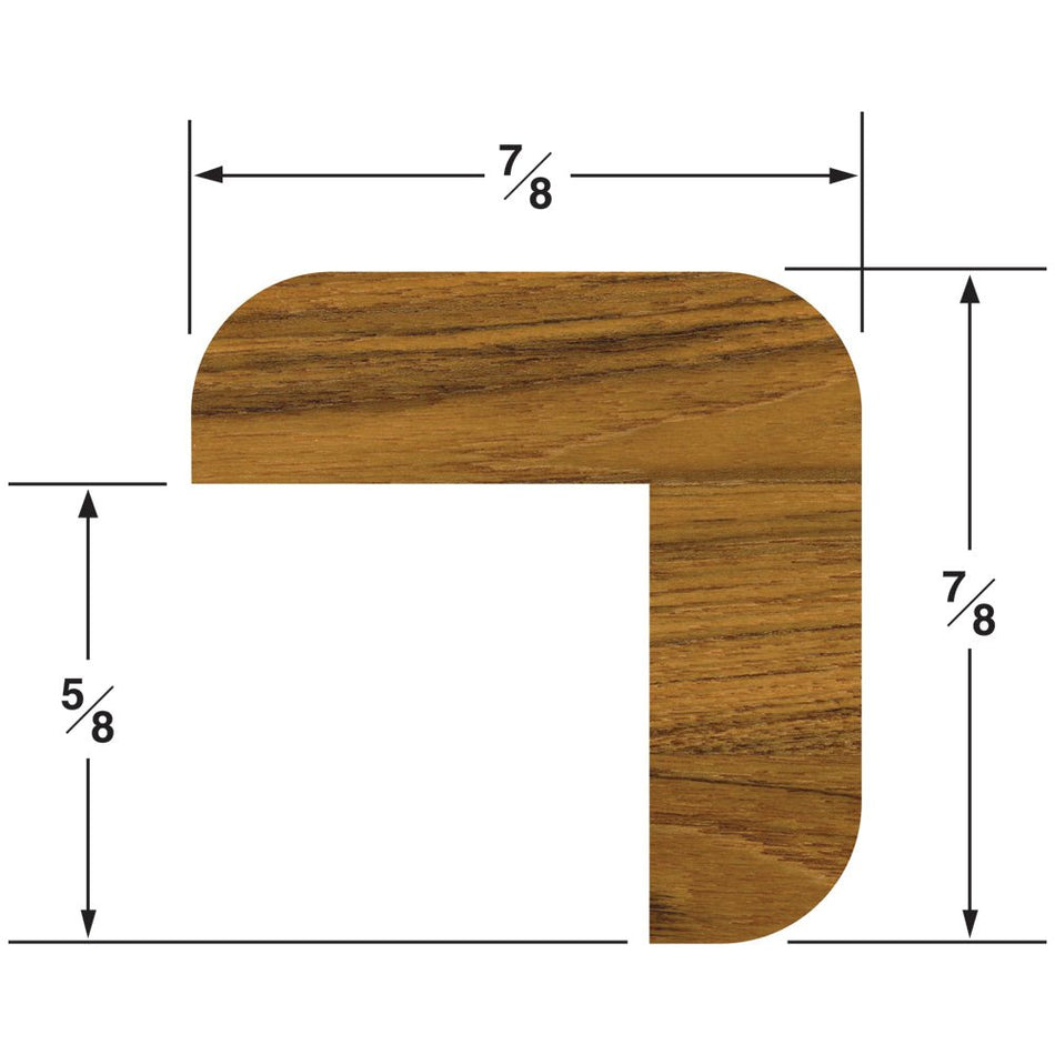 Whitecap Teak "L" Molding Small - 5' - Get Tight Gear