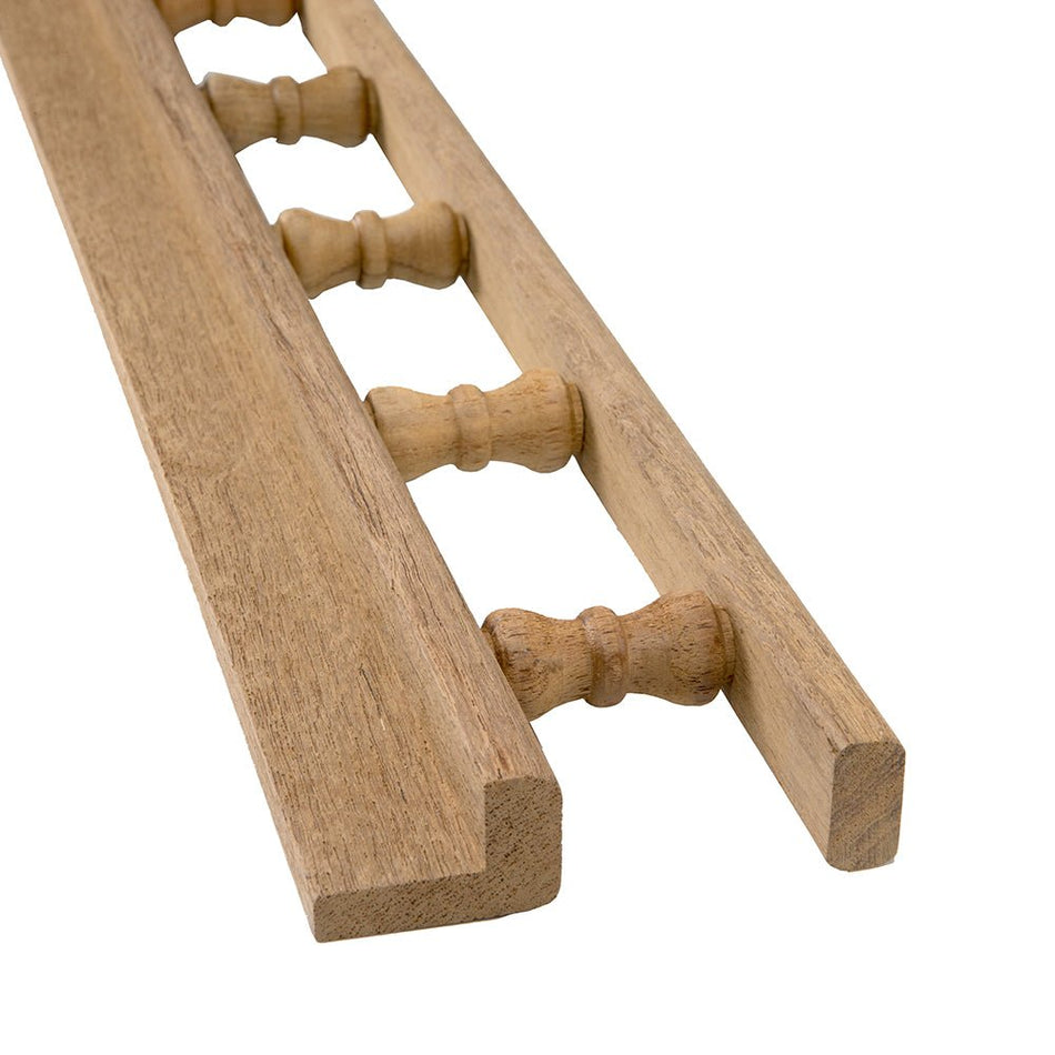 Whitecap Teak L - Type Pin Rail - 5' - Get Tight Gear