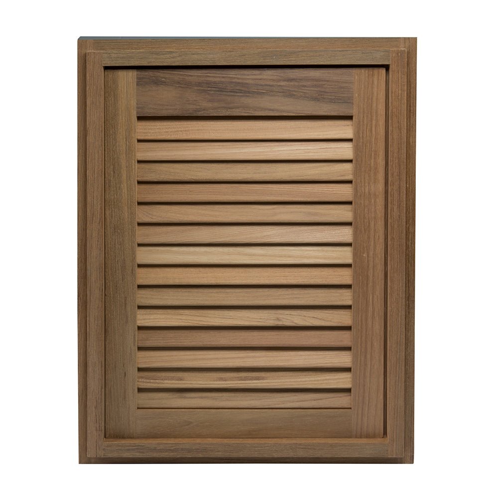 Whitecap Teak Louvered Door & Frame - Right Hand - 15" x 20" - Get Tight Gear