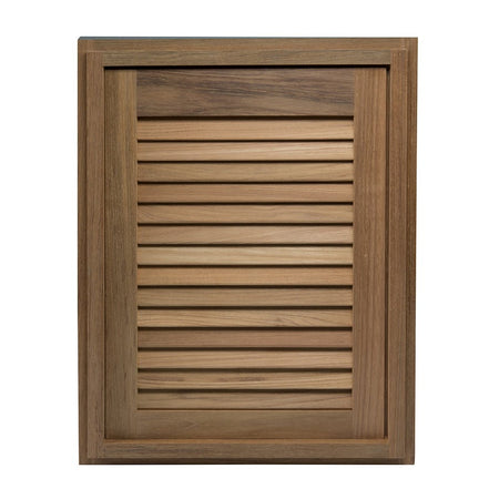 Whitecap Teak Louvered Door & Frame - Right Hand - 15" x 20" - Get Tight Gear