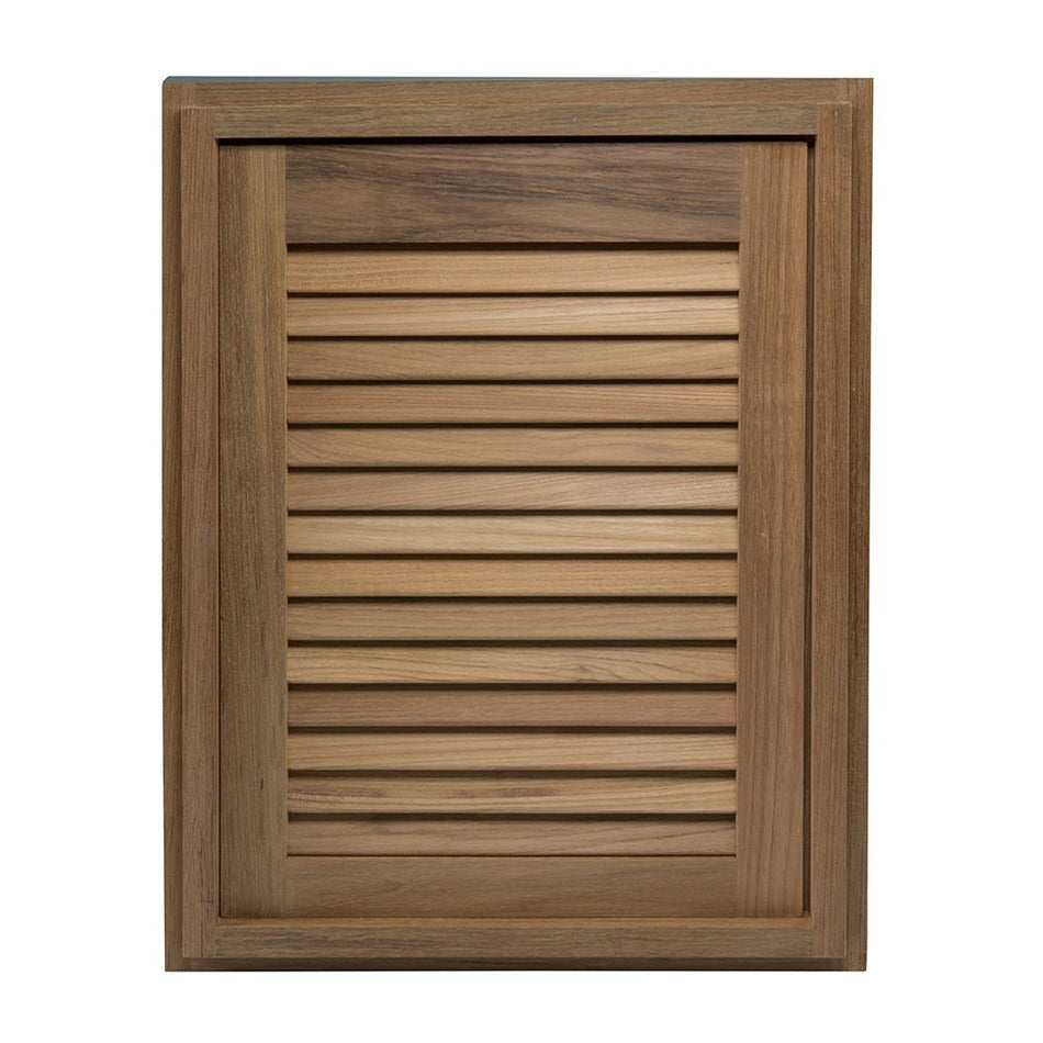 Whitecap Teak Louvered Door & Frame - Right Hand - 15" x 20" - Get Tight Gear