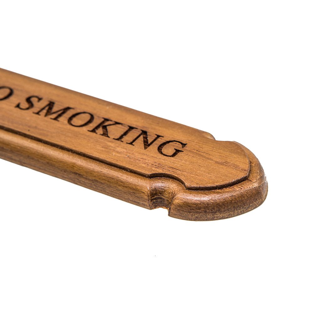 Whitecap Teak "No Smoking" Name Plate - Get Tight Gear