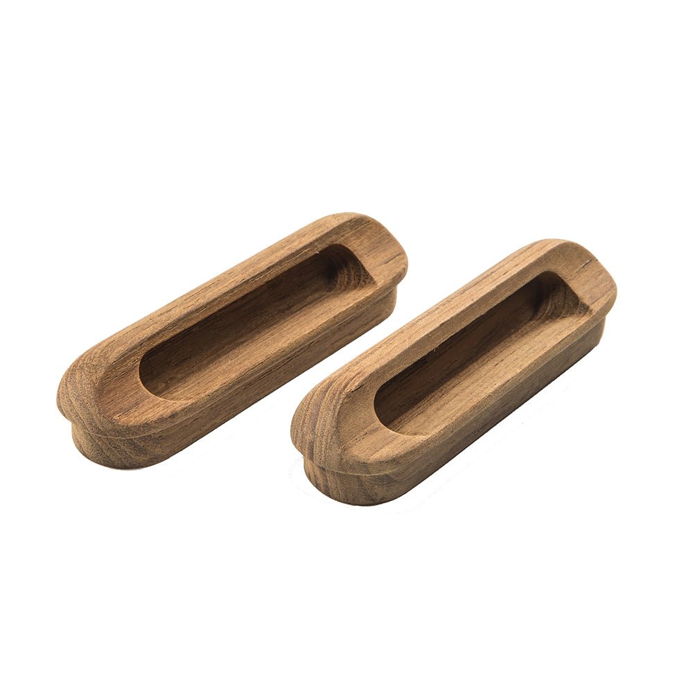 Whitecap Teak Oblong Drawer Pull - 4 - 1/16"L - 2 Pack - Get Tight Gear