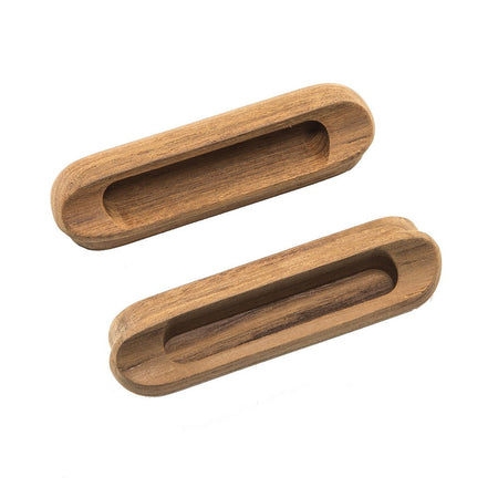 Whitecap Teak Oblong Drawer Pull - 4 - 1/16"L - 2 Pack - Get Tight Gear