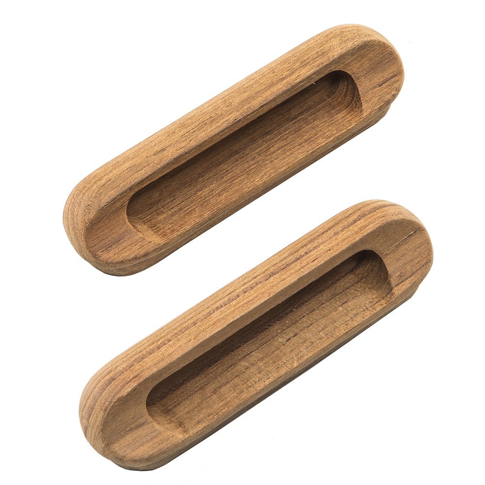 Whitecap Teak Oblong Drawer Pull - 4 - 1/16"L - 2 Pack - Get Tight Gear