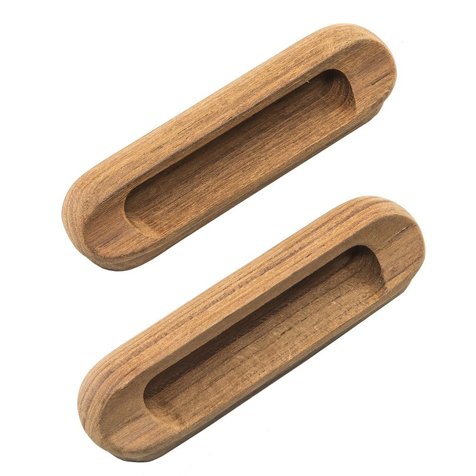 Whitecap Teak Oblong Drawer Pull - 4 - 1/16"L - 2 Pack - Get Tight Gear